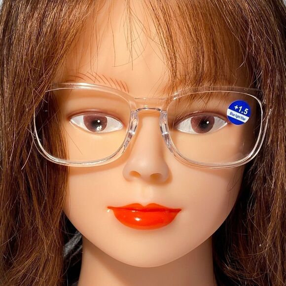 1506 Colette 1.5 Clear Reading Glasses Soft Butterfly Readers NWT - Picture 1 of 9